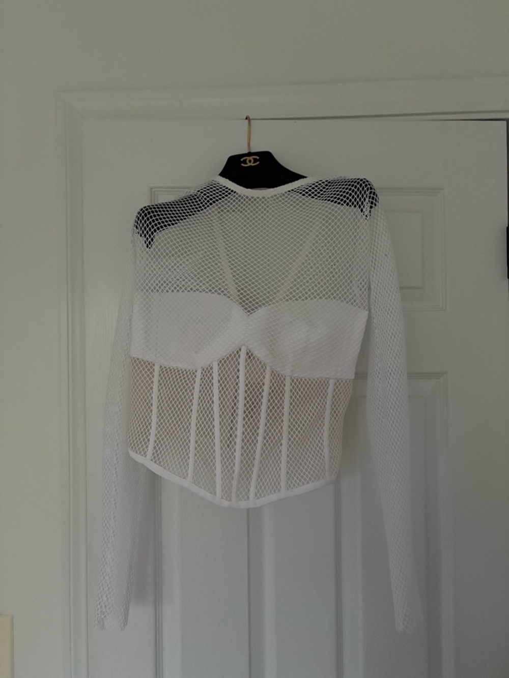 Rozie corsets long sleeve mesh corset top $450  S FR36 IT40